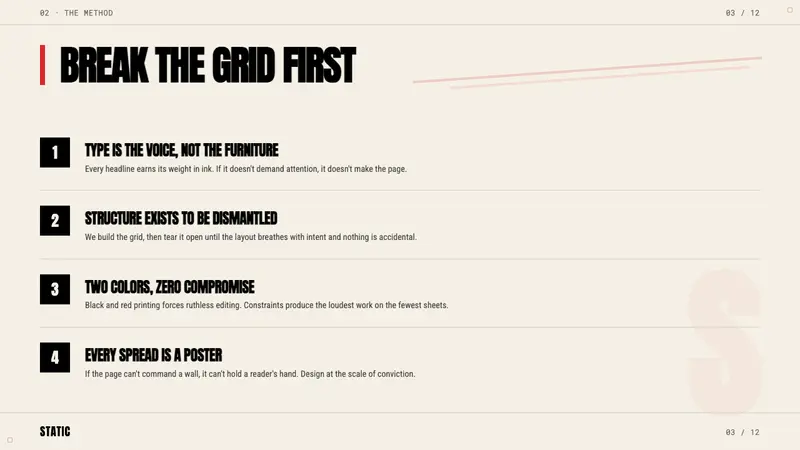Neville Brody / The Face — Slides · content