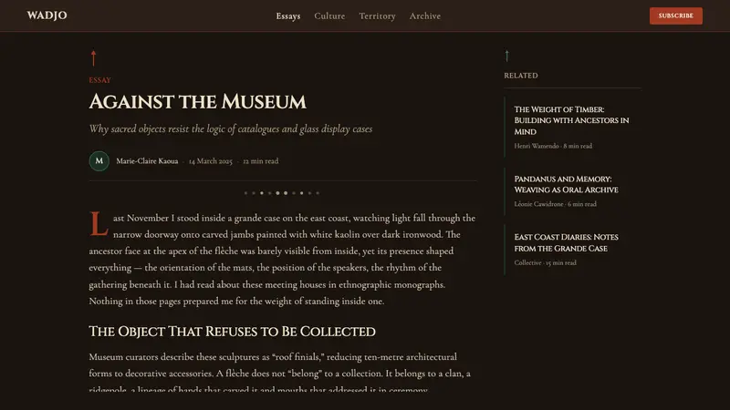 New Caledonia Kanak Totem — Web · article