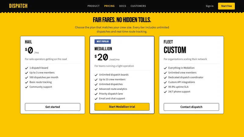 New York Yellow Cab (1907) — Web · pricing