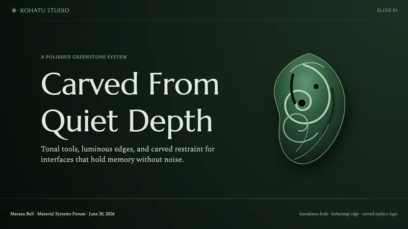 Pounamu Greenstone Mono — Slides · cover