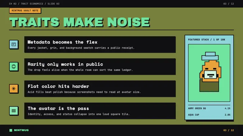 NFT PFP Art (Bored Ape era) — Slides · content