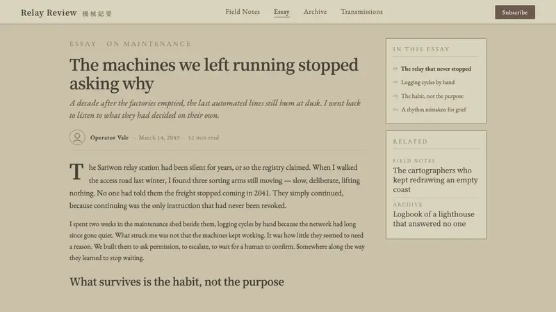 NieR: Automata — Web · article