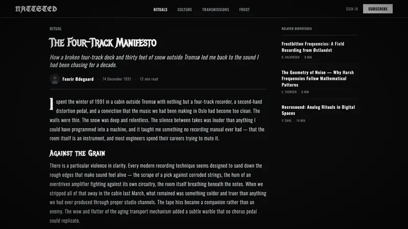 Nordic Black Metal — Web · article