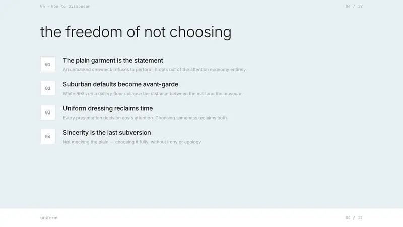 Normcore (2014) — Slides · content