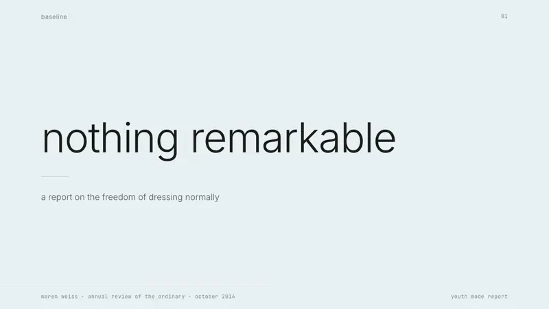Normcore (2014) — Slides · cover