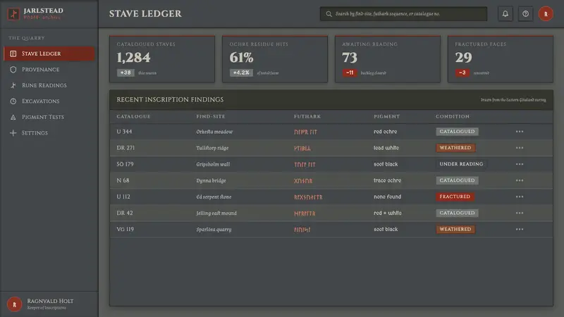 Norse Runic Stave — Web · dashboard