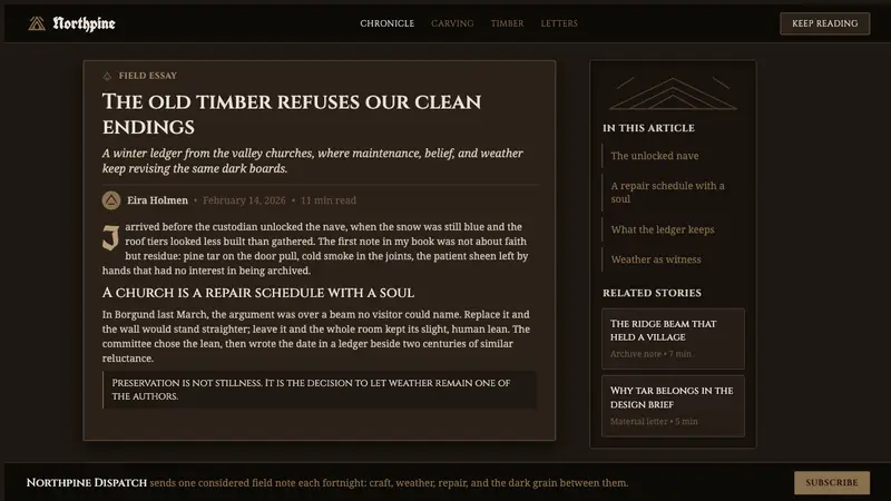Norwegian Stave Church — Web · article