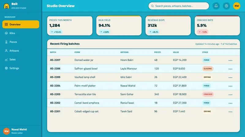 Nubian House Blue (Aswan) — Web · dashboard