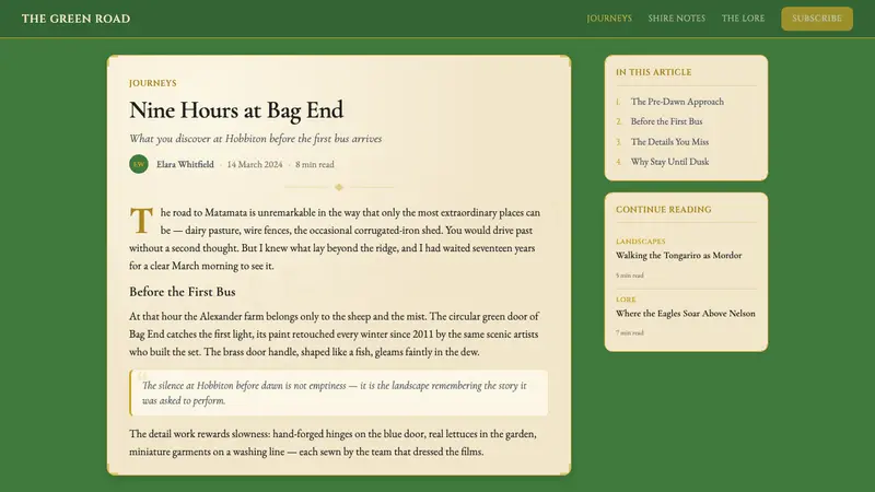 NZ Lord of the Rings Tourism — Web · article