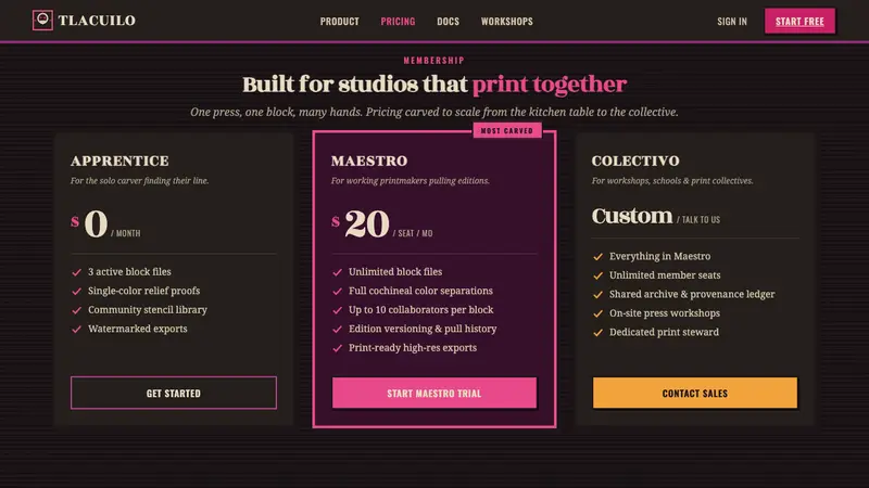 Oaxaca Indigenous-Modern — Web · pricing