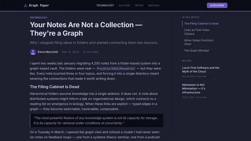 Obsidian Knowledge Graph — Web · article