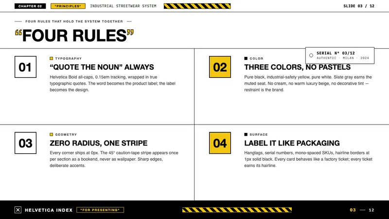 Off-White (Virgil Abloh era) — Slides · content