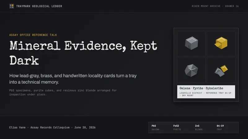 Ore Specimen Tray — Slides · cover