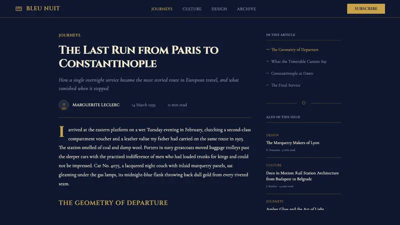 Orient Express — Web · article