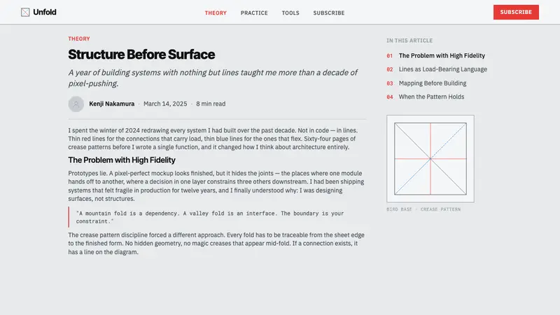 Origami Crease Pattern — Web · article