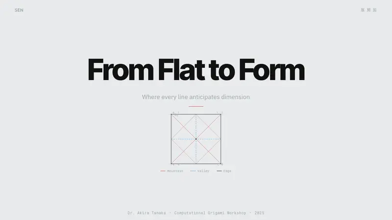 Origami Crease Pattern — Slides · cover