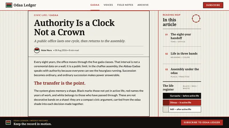 Oromo Gada — Web · article