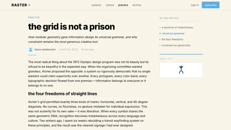 Otl Aicher Munich Olympics — Web · article
