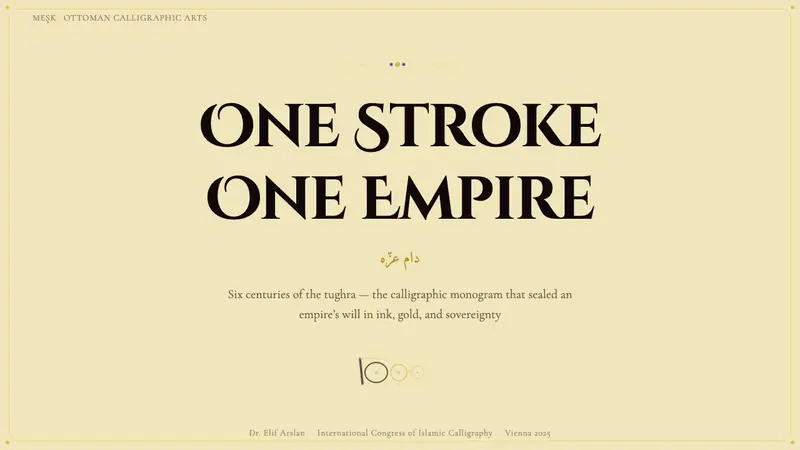 Ottoman Tughra Calligraphy — Slides · cover