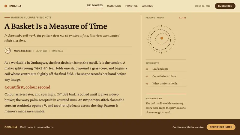 Ovambo Basketry — Web · article