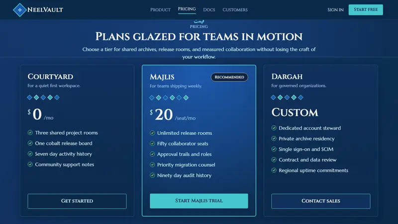 Multani Kashi Tilework — Web · pricing