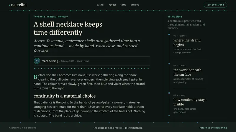 Palawa Shell Necklace — Web · article