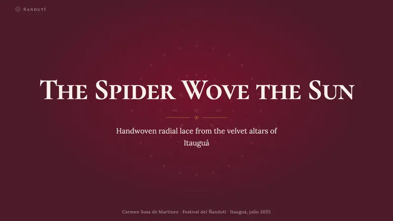 Paraguayan Itauguá Ñandutí Spider Lace — Slides · cover