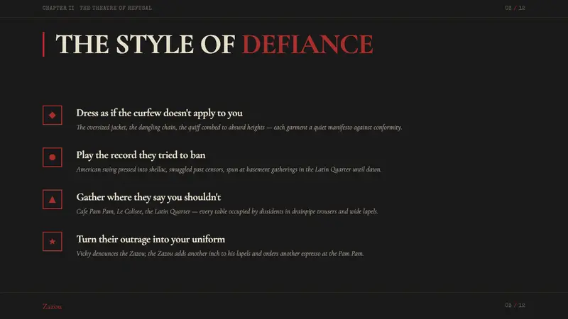 Parisian Zazou (1942) — Slides · content