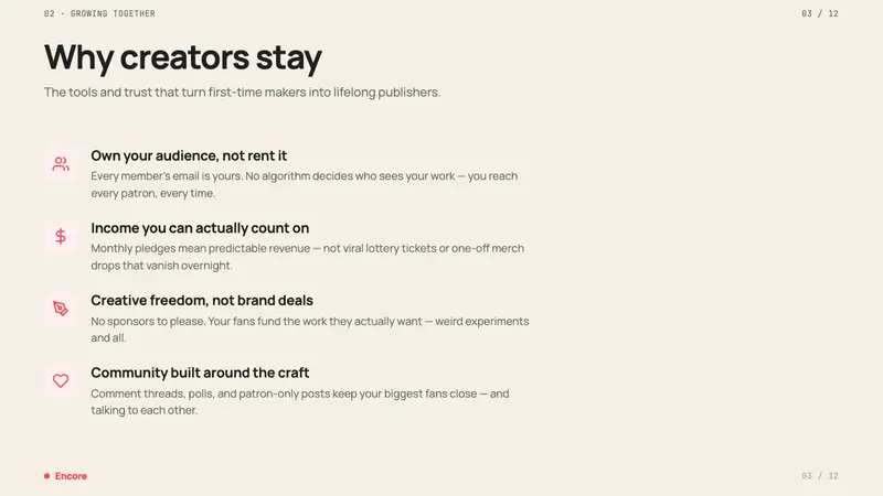 Patreon 2017 — Slides · content