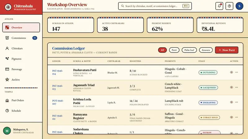 Pattachitra (Odisha Temple Scroll) — Web · dashboard