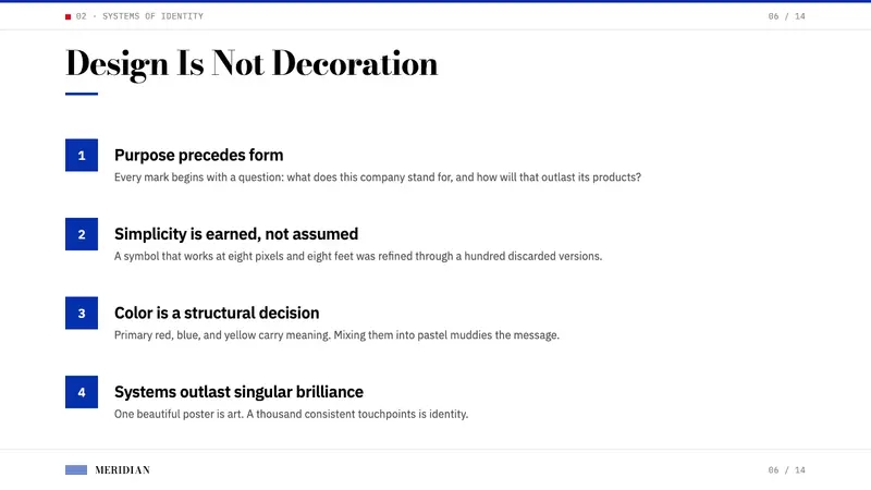 Paul Rand / IBM Corporate Identity — Slides · content