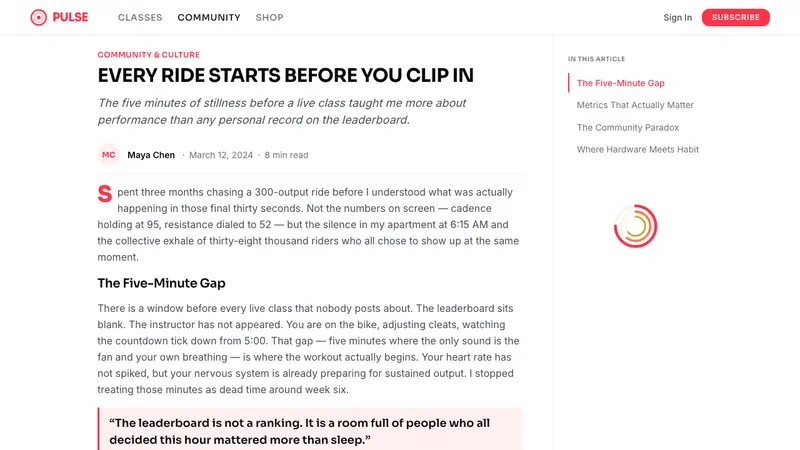 Peloton Fitness Coral (2020) — Web · article