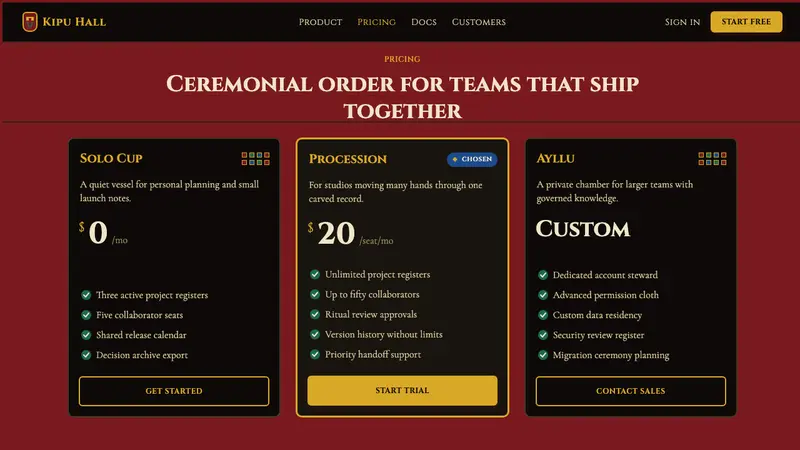 Peruvian Quechua Keros (Andean Cup) — Web · pricing