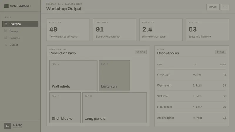 Peter Märkli Concrete Reliefs — Web · dashboard
