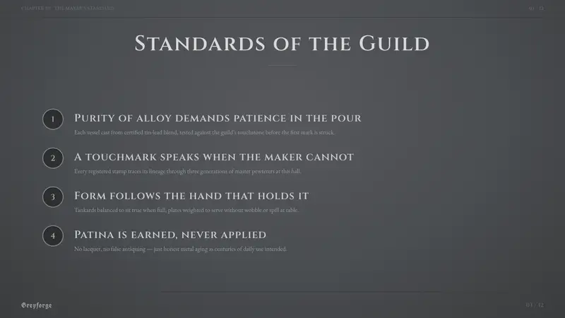 Pewter & Tin Craft — Slides · content