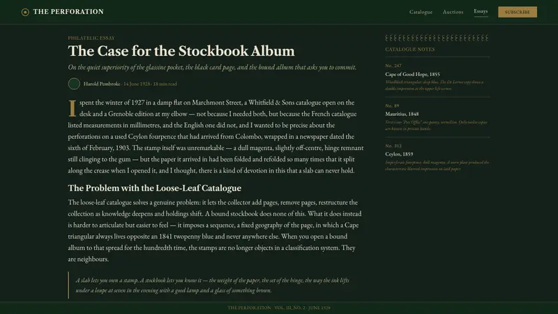 Stamp Album — Web · article