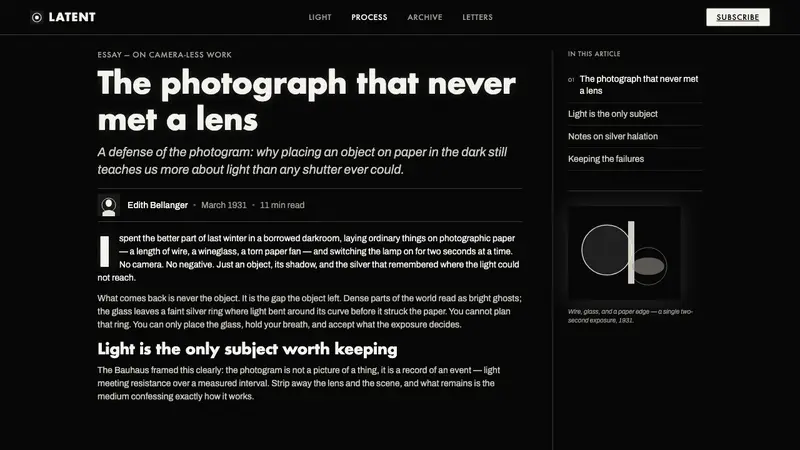 Photogram Rayograph — Web · article