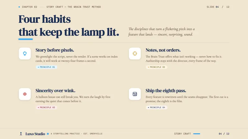 Pixar Luxo — Slides · content
