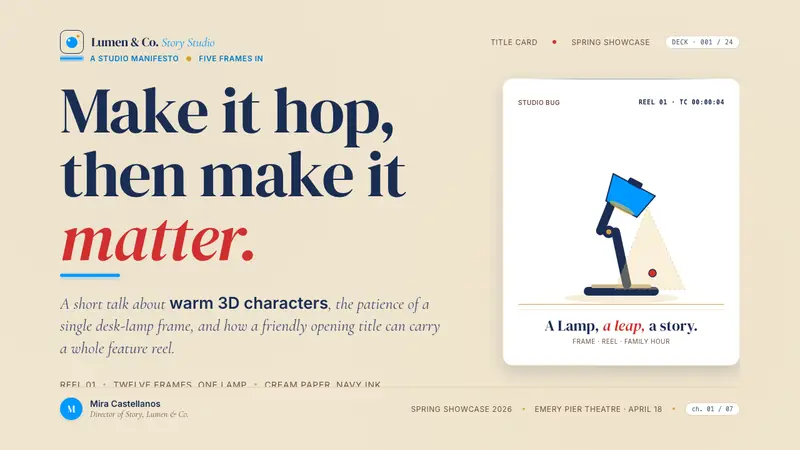 Pixar Luxo — Slides · cover
