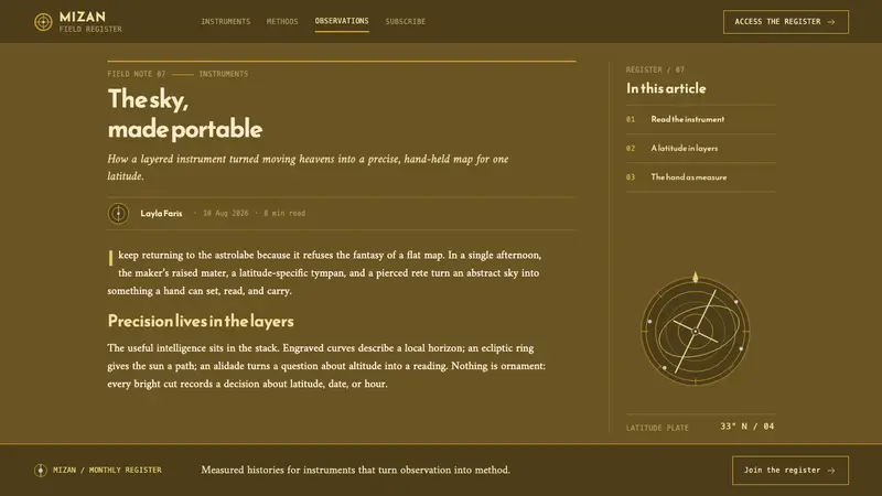 Planispheric Astrolabe — Web · article