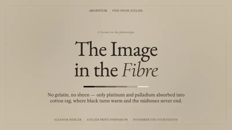 Platinum-Palladium Print — Slides · cover