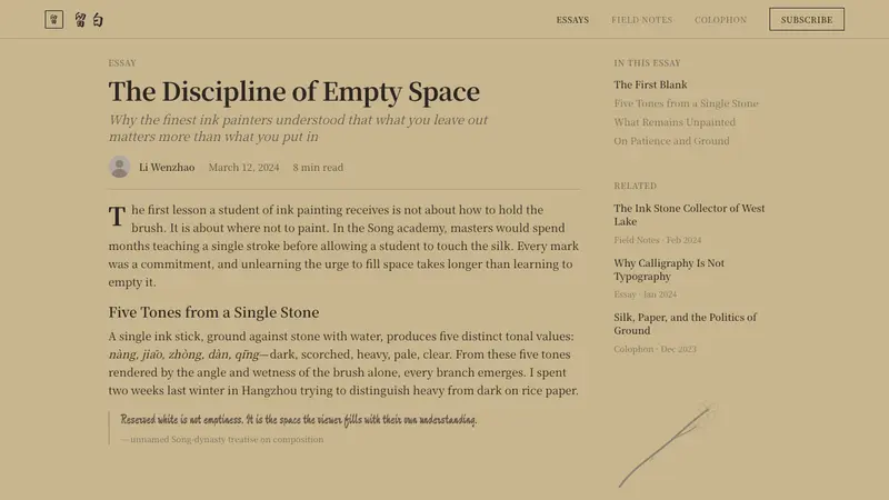 Plum Blossom Ink (宋) — Web · article
