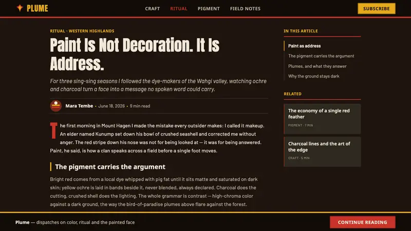 PNG Highlands Bilas — Web · article