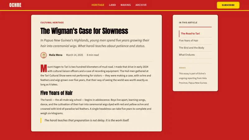 PNG Huli Wigman — Web · article