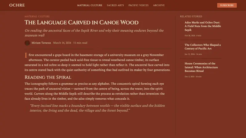 Sepik Spirit Board — Web · article