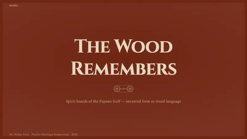 Sepik Spirit Board — Slides · cover