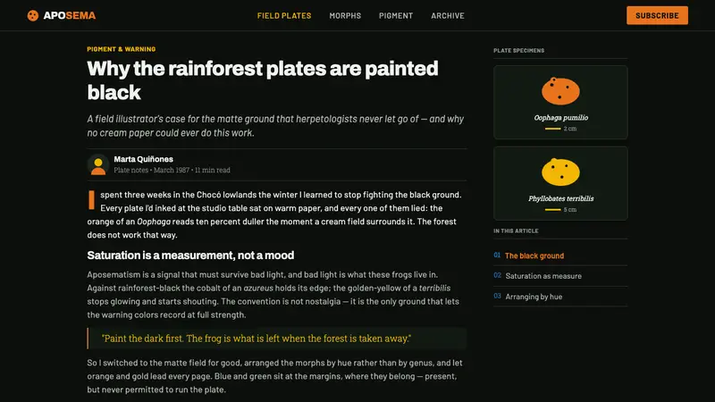 Poison Dart Frog Plate — Web · article