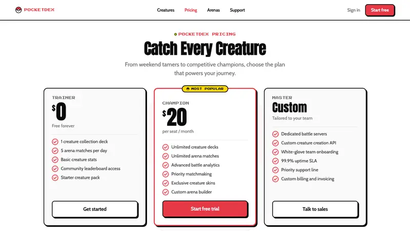 Pokémon Game Boy — Web · pricing