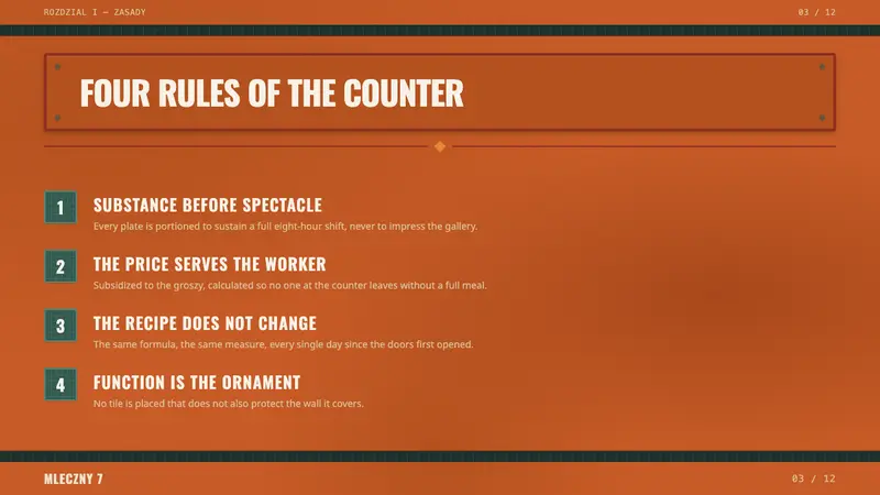 Polish Milk Bar (PRL) — Slides · content