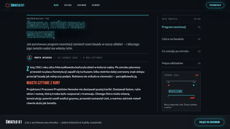 Warsaw Neon — Web · article